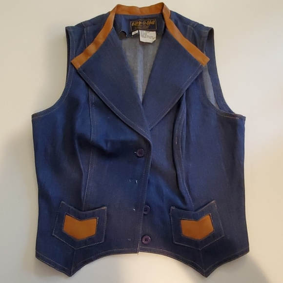 Vintage Whip-O-Will Denim Vest - Picture 1 of 4